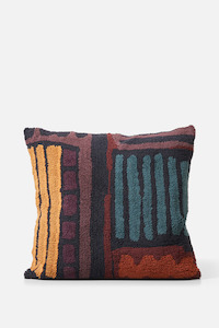 Citta Magnus Woollen Floor Cushion Cover - Multi 65x65cm