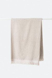 Bath Body: Citta Ribbed Bath Towel - Oat 70x140cm