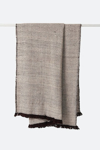 Citta Hutt Wool Throw - Mulberry/Natural 140x180cm