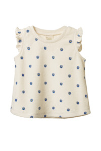 Nature Baby Fleur Tee Terry - Daisy Daze Blue Print