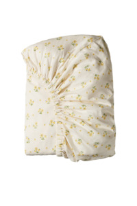 Nature Baby Fitted Sheet Jersey - Daisy Daze Yellow Print/Bassinet