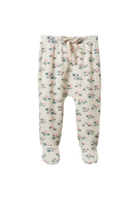 Nature Baby Footed Rompers - Waterlilies Print