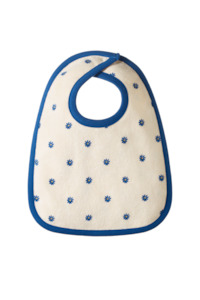 Nature Baby Reversible Bib - Daisy Daze Blue Print