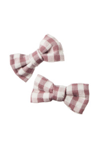 Nature Baby Small Bow Hair Clips - Twilight Check