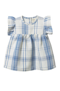 Nature Baby Bonnie Dress Linen - Clyde Check