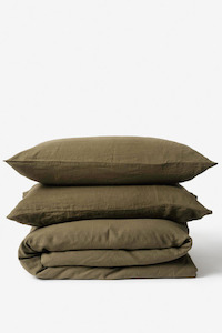 Citta Linen Duvet Cover - Ivy (King)