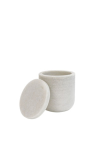 Marble Cotton Jar 10.8cmdia x 12cmh