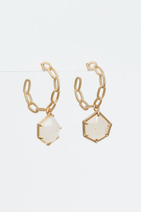 Stella + Gemma Chain Hoop W/Gold Rose Hex