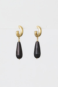 Stella + Gemma Onyx Teardrop Earrings