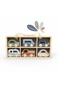 Speedy Monkey Car Display Case with 6 Vehicles