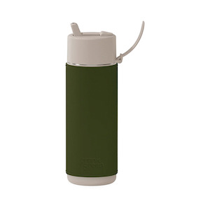 Drink Bottles: Frank Green 20oz Ceramic Reusable Bottle & Cactus Leather Sleeve