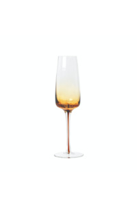 Broste Amber Champagne Glass