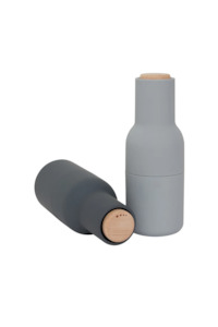 Menu Bottle Grinder - Cool Grey/Beech Lids 2Pack