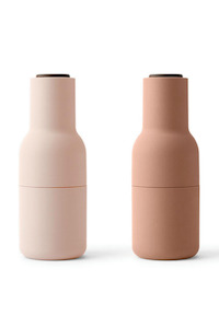 Tableware: Menu Bottle Grinder - Nudes w Walnut Lid  2Pack