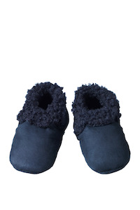 Nature Baby Lambskin Booties - Navy