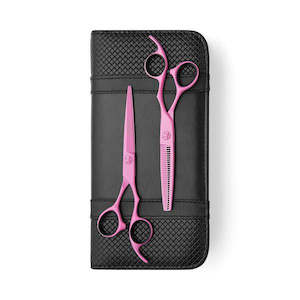 Matsui 2024 Neon Pink Offset Scissor Thinner combo