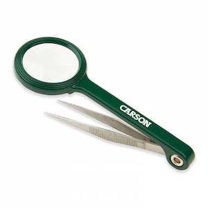 Carson MagniGrip 4.5x Outdoor Hand Magnifier (Attached Tweezers)