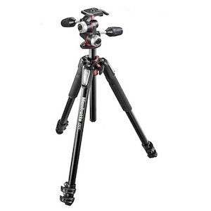 Sporting equipment: Manfrotto 055 Aluminium 3-Section 3-Way Pan Head Tripod