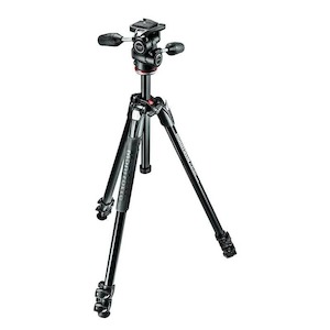 Sporting equipment: Manfrotto 290 Xtra Aluminium 3-Section 3-Way Pan Head Tripod