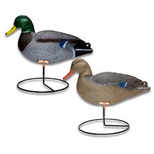 Waterfowler 17” Mixed Mallard Decoys on Moving Stand (6 pack)