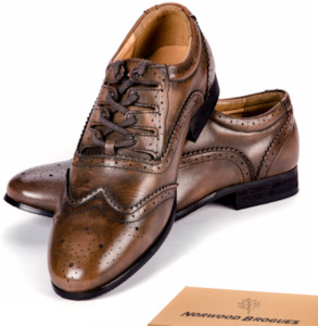 Norwood Brown Leather Brogues, Special