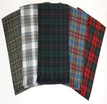 Clothing: Tartan Scarves, Lightweight Wool (10-11 oz)