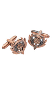 Clothing: Cuff Links, Copper Thistle