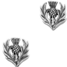 Scottish Thistle Silver Stud Earrings