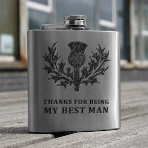 Clothing: "Best Man" Hip Flask