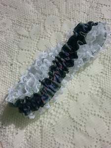 Garter with Tartan Trim