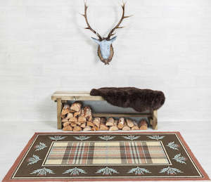 Tartan Floor Rugs, Thistle Border