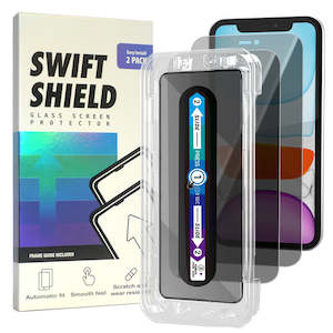 Wholesale trade: iPhone 11 Privacy Premium Tempered Glass Screen Protector Alignment Kit by SwiftShield [2-Pack]