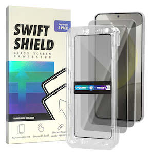 Wholesale trade: Samsung Galaxy S24 Plus Privacy Tempered Glass Screen Protector Alignment Kit by SwiftShield [2-Pack]