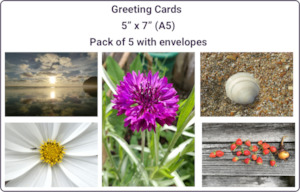 Greeting Cards – 5″ x 7″ (A5) with envelopes