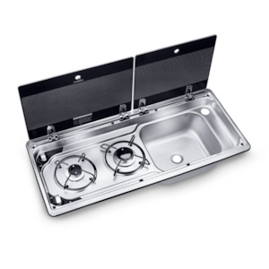 Dometic MO9722 Two burner stove with sink with mixer tap