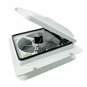 Vents And Hatches: Maxxair Maxfan Plus with Thermostat and Manual Lift.