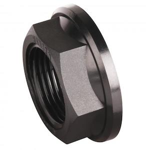 Waste Tank Fittings: Hansen Back Nut Black 25mm