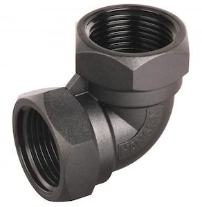 Waste Tank Fittings: Hansen Female/Female Threaded Elbow 25mm