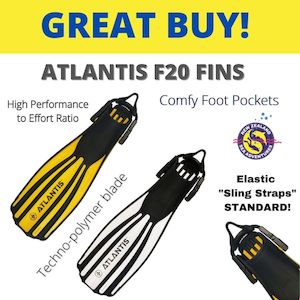 Atlantis Legacy F20 Fins - Wellington SCUBA Diving