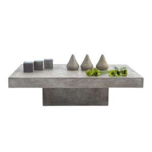 Blok Concrete Rectangle Coffee Table (Grey)