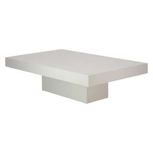 Blok Concrete Rectangle Coffee Table (White)