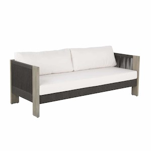 Kava Outdoor Teak and Rope 3-Seater Sofa