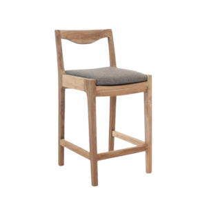 Curve Reclaimed Teak Counter Stool