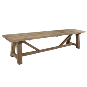 Reclaimed Teak Trestle Bench