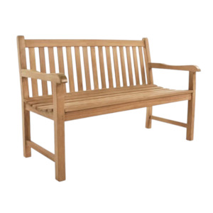 Outdoor Benches: Garden Teak Outdoor Bench 2-Seater