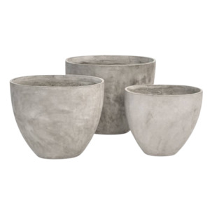 Brooklyn Oval Concrete Planter - Small