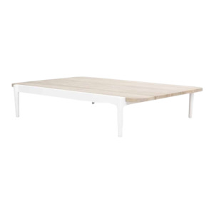 Escape Aluminium and Teak Coffee Table (Stonewhite)