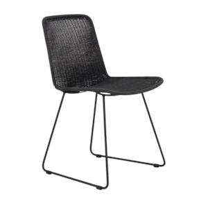 Olive Wicker Dining Side Chair