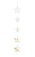 Paper star garland - brown marble