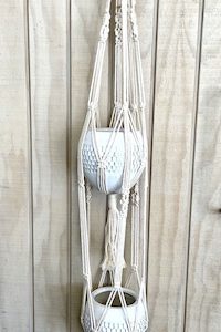 Double Pots Hanging Macrame